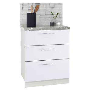 Mobilier bucatarie inferior MDF vopsit ultralucios, Badenmob, seria IRIS, 60x50x78cm, Alb