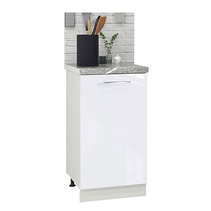 Mobilier bucatarie inferior MDF vopsit ultralucios, Badenmob, seria IRIS, 40x50x78cm, Alb