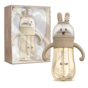 Biberon 3 in 1 Neno Mio, maro, tetina anti-colici de la 6 luni