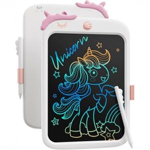 Tableta LCD Desen Elindor 10 Inch, Jucarie Educativa Pentru Copii, Portabila, Alb