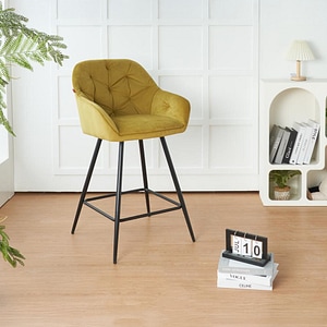 Scaun de bar KJC275, 54 x 57.5 x 98 cm, Mustar