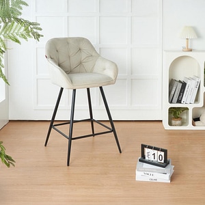 Scaun de bar KJC275, 54 x 57.5 x 98 cm, Bej