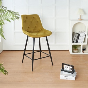 Scaun de bar KJC274, 51 x 57.5 x 99 cm, Mustar