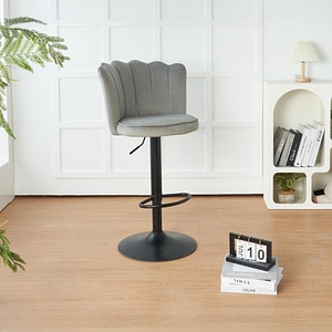 Scaun de bar KJC341, 54 x 53 x 93 cm, Gri