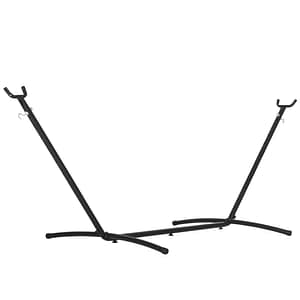 Suport Schelet pentru hamac reglabil Max. 150 Kg Outsunny, 280x120x110cm, Metal, Negru