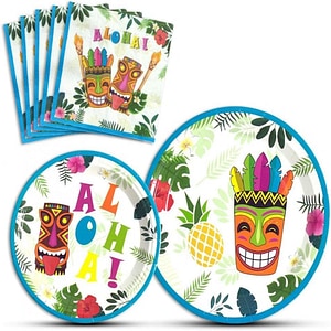 Set vesela pentru petrecere Wernnsai, hartie, multicolor, 48 piese