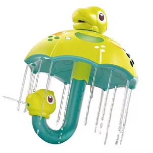 Jucarie Distractiva de Baie Simply Joy, pentru piscina, plaja, cada, in Forma de Umbrela, Cadou Perfect pentru Bebelusi si Copii de 1, 2, 3 ani, 18 x 14 cm, Verde