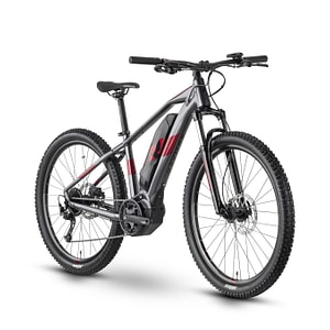 Bicicleta electrica Raymon HardRay E 3.0, 27.5 inch, L, Gri-Rosu