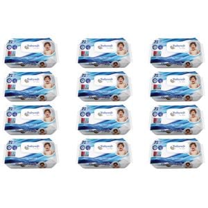 Set 12 x servetele umede BabySoft SuperSoft, 72buc/pachet
