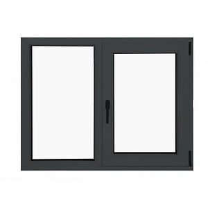 Fereastra PVC termopan Klass, 6 camere izolare, 1460x1160 mm, gri antracit, deschidere oscilobatanta drepta