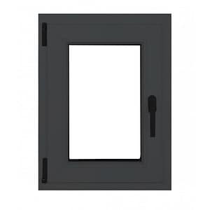 Fereastra PVC termopan Klass, 6 camere izolare, 860x1160 mm, gri antracit, deschidere oscilobatanta stanga