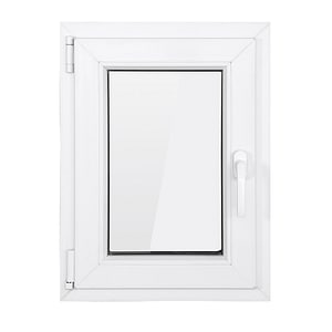 Fereastra PVC termopan VEKA 76MD, 6 camere izolare, 560x860 mm, alba, deschidere oscilobatanta stanga