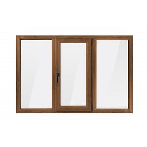 Fereastra PVC termopan VEKA 76MD, 6 camere izolare, 2200x1200 mm, nuc, deschidere oscilobatanta dreapta