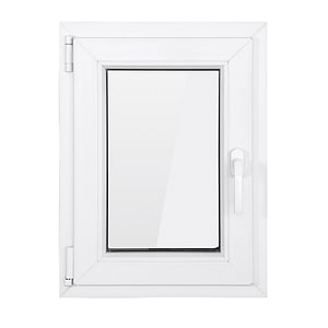 Fereastra PVC termopan VEKA 76MD, 6 camere izolare, 860x1160 mm, alba, deschidere oscilobatanta stanga
