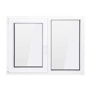 Fereastra PVC termopan VEKA 76MD, 6 camere izolare, 1460x1160 mm, alba, deschidere oscilobatanta stanga