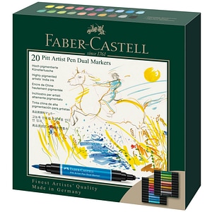 Set markere Pitt Artist Pen cu doua capete Faber-Castell - 20