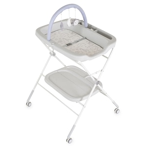 Masa de infasat multifunctionala Cangaroo Croco, pliabila, ajustabila pe inaltime, roti cu frana, Gri