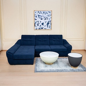 Coltar extensibil Space Vega 39 Stanga, 270 x 190 x 86 cm, Albastru Inchis