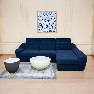 Coltar extensibil Space Vega 39 Dreapta, 270 x 190 x 86 cm, Albastru Inchis
