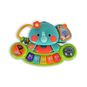 Jucarie muzicala Hola, Hello Elephant, Pian, Dimensiuni 20 x 13.5 x 6 cm, 6 luni+