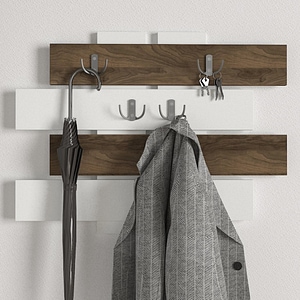Cuier UnicUtil UUORG24, Bold Hooks, 80 x 60 cm, Alb-Maro, 