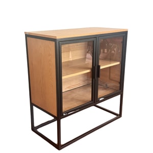 Comoda cu vitrina GMK, cu aspect industrial, latime 80 cm