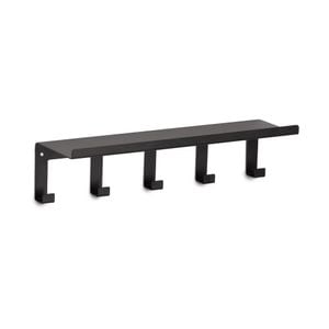 Cuier Zeller Saar, metal, negru, 5 carlige, 40 x 11 x 10,4 cm