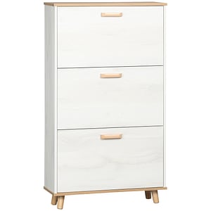 Dulap de pantofi cu 3 sertare si 2 rafturi interne reglabile HomCom, 70x23.5x122cm, PAL, Alb