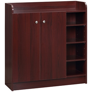 Dulap de pantofi pentru 12 perechi de pantofi cu 4 rafturi deschise HomCom, 83x30x90cm, PAL, Cafea