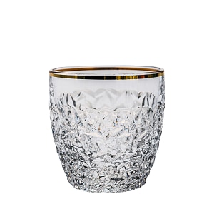 Set 6 pahare cristal Bohemia Nicolette DOF Gold, 350ml