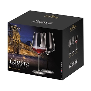 Set 6 pahare cristal Bohemia Louvre, 640ml