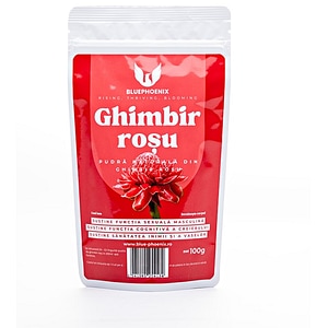 Ghimbir rosu BluePhoenix, Red  ginger, Alpinia purpurata, pudra naturala, 100gr