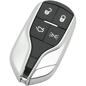 Carcasa Cheie Auto Techstar tip Smart Key, cu 4 butoane, Compatibila Maserati Ghibli, Quattroporte  cu lama