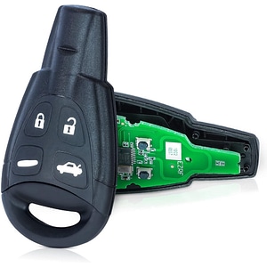 Cheie Auto Completa Programabila Compatibila Saab 9-3, 9-5 (20032011)  4 butoane, 433MHz, cip ID46  FCC LTQSAAM433TX