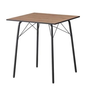Masa dining DacEnergy, fabricat din MDF, patru picioare negre metalice, design clasic, 4 persoane, 70 x 70 x 75 cm, stejar artisan