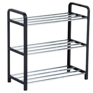 Suport pentru pantofi cu 3 rafturi, pliabil, 45 cm, negru