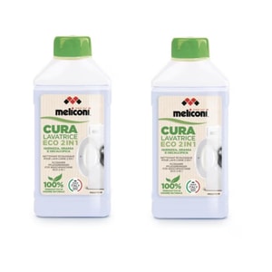 Solutie de decalcifiere pentru masina de spalat rufe  Meliconi,  ECO 2in1, 2x250ml( 4 decalcifieri)
