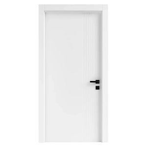 Usa Interior din MDF Novo Doors NDF65 LUX PREMIUM SOFT TOUCH, Cadru din Lemn Masiv, KIT COMPLET, Toc Reglabil INCLUS, Plinta pe Ambele Parti, 80x200 cm, Alb mat