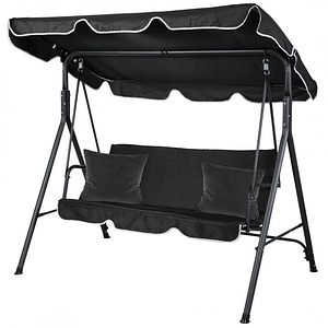 Balansoar gradina acoperit JollyMag HO01CZ, 3 locuri, maxim 260 kg, perne negre 