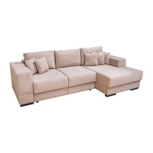 Coltar Extensibil Boston, Cu lada de depozitare, 266 x 112,5 x 90 cm, Stofa Bej - Vega 05 Dreapta