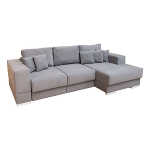Coltar Extensibil Boston, Cu lada de depozitare, 266 x 112,5 x 90 cm, Stofa Gri - Vega 10 Dreapta