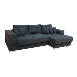 Coltar Extensibil Boston, Cu lada de depozitare, 266 x 112,5 x 90 cm, Stofa Gri inchis - Vega 35 Dreapta
