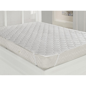 Protectie saltea matlasata Protecta by Coneltex, 140x200 cm, dreptunghiulara, densitate 100 g/mp, umplutura fibra siliconizata antialergica, culoare alba