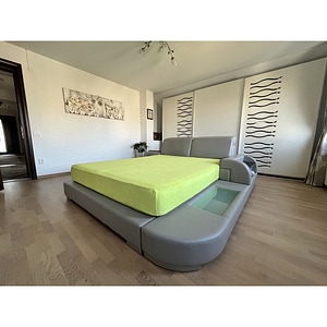 Protectie saltea frotir SleepProtect by Coneltex, 140-160x200 cm, dreptunghiulara, culoare verde deschis