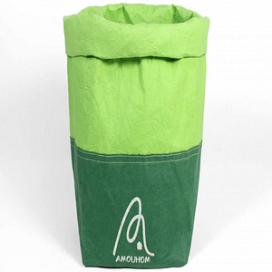 Sac de depozitare Amouhom, hartie, verde, 1350ml, 28 x 15 x 15 cm