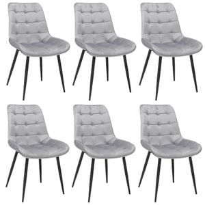 Set scaune bucatarie Onix, 6 piese, Gri Deschis
