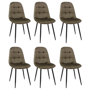 Set scaune bucatarie Gya, 6 piese, Maro