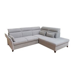 Coltar Extensibil Barry, Vega 04 Dreapta, cu Lada de Depozitare, 272 x 146 x 101 cm, Stofa Gri deschis