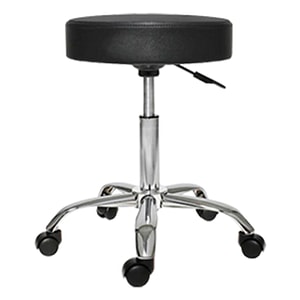 Scaun rotativ pentru salon, Taburet hidraulic pe roti Negru 