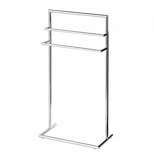 Suport pentru prosoape cu picior Zeller, otel cromat, 43.5 x 23 x 83 cm